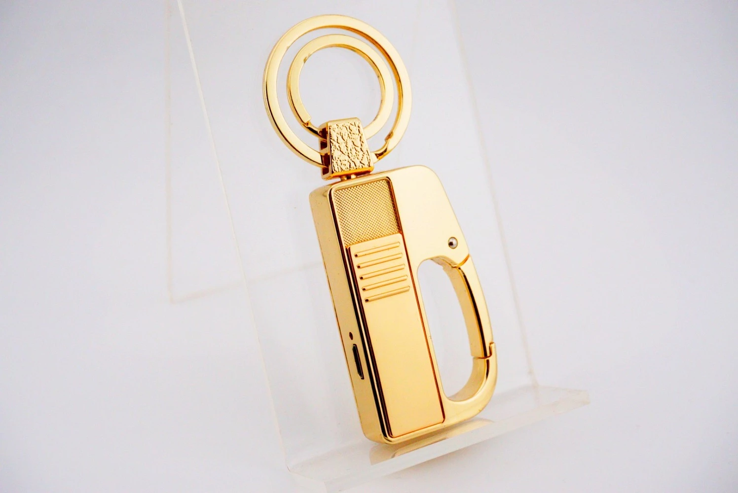 Kulcstartós USB Izzószálas Öngyújtó – Arany Színben (2)